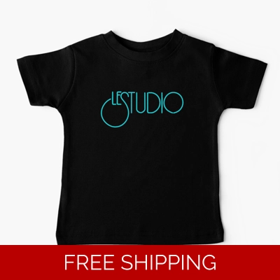 Le Studio Baby T-Shirt Aqua Blue Logo